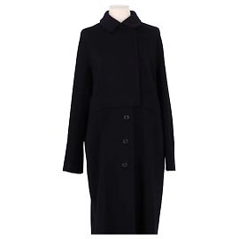 Jil Sander Wollmantel Schwarz
