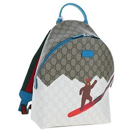 Zaino per bambini GUCCI GG Supreme PVC Beige Silver 851222 Auth LN211M