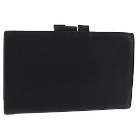 Hermès HERMES Agenda Vision Day Planner Cover Leather Black Silver Auth 206425