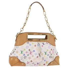 LOUIS VUITTON Monogram Multicolor Judy GM Hand Bag White M40253 LV Auth ka6439V