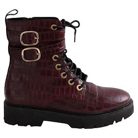 Claudie Pierlot Botas de cordones burdeos