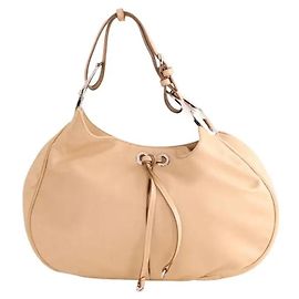 Sergio Rossi leather shoulder bag beige