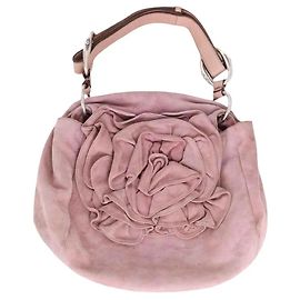 Yves Saint Laurent Handtasche Rosa Wildleder
