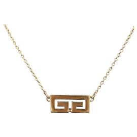 GIVENCHY Necklace Metal Gold Tone Auth ka6504