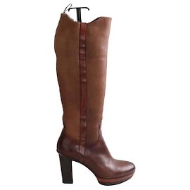 Stivali Santoni in pelle marrone