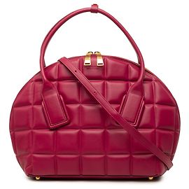 Bottega Veneta Medium Padded Leather Swoop Bag Satchel rot