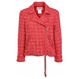 Chanel, Biker tweed jacket in red