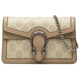 Bolsa Tiracolo Gucci Mini GG Supreme Dionysus Bege