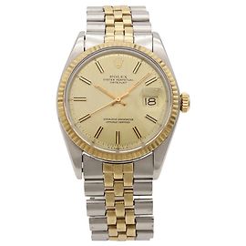 Rolex Datejust Armbanduhr Champagne Zifferblatt