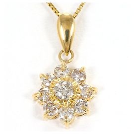 Autre Marque Colar em ouro amarelo 18K com diamante