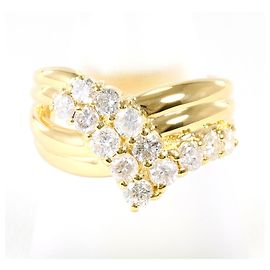 Autre Marque Bandring aus 18K Gelbgold mit Diamant