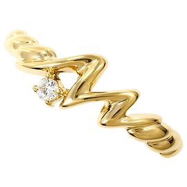 Autre Marque Ehering aus 18K Gelbgold mit Diamant