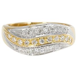 Autre Marque Anello fede in oro 18K con diamante