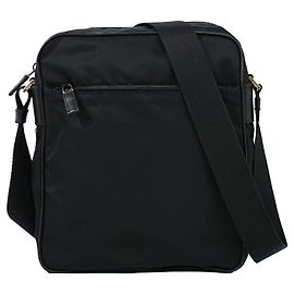 Prada Sac Messenger Matelassé en Tessuto avec Fermeture Éclair Avant Medium