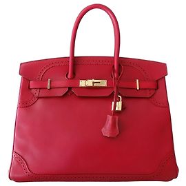 Bolso Hermès Birkin 35 Ghillies Cuero Tadelakt