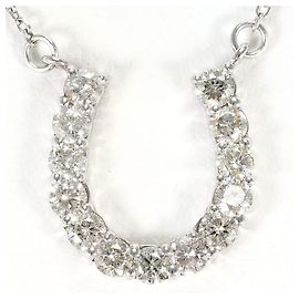 Autre Marque Halskette aus 18K Weißgold mit Diamant