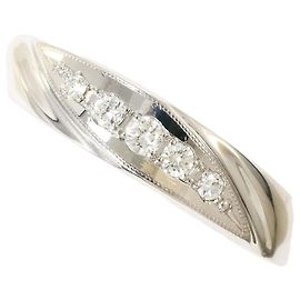 Autre Marque Platin-Ehering mit Diamant