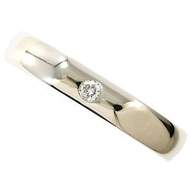 Autre Marque Anel aliança em platina PT1000 com diamante
