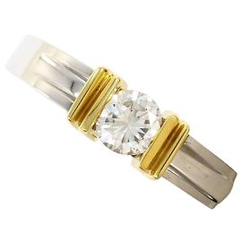 Autre Marque Anello fede elegante in platino e oro