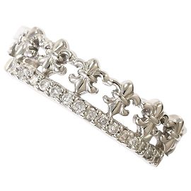 Autre Marque Anello fede in oro bianco 18K con diamante