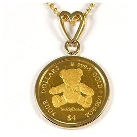 Autre Marque Halskette aus 24K Gelbgold