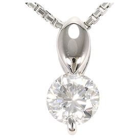 Autre Marque Platinum Necklace with Diamond Pendant