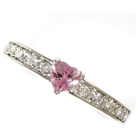 Autre Marque Anello fede in platino con diamante e zaffiro