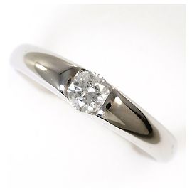 Autre Marque Anel aliança em ouro branco 18K com diamante
