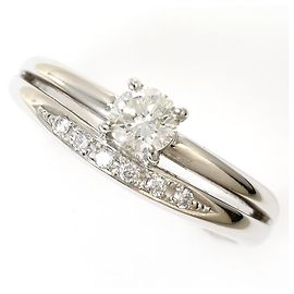 Autre Marque Anel Aliança de Platina com Diamante