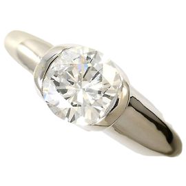 Autre Marque Anello fede in platino PT900 con diamante da 0.68ct