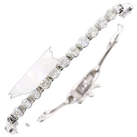 Autre Marque Armband mit Charms aus 18K Weißgold und Diamanten