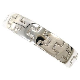 Autre Marque Anel Aliança de Ouro Branco 14K e Diamantes