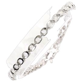 Autre Marque Braccialetto con charm in oro bianco 10K con diamante