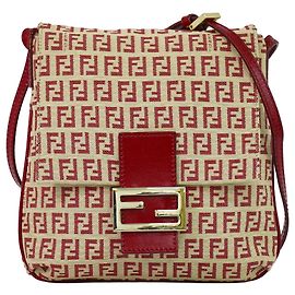 Fendi Vintage Flap Zucchino Coated Canvas Small