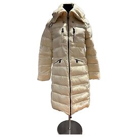 Moncler Casaco Puffer Acolchoado Creme