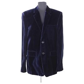 Autre Marque Fato Saint Laurent em veludo azul marinho