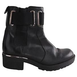 Baldinini Stiefeletten aus Leder mit Schnalle Schwarz