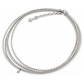 Collana Wellendorff Sonnenglanzknoten Oro Bianco 750/18K Brillanti Rivière 40 cm