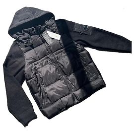 CP Company C.P. Company Kapuzenjacke aus Nylon und Wolle - Schwarz