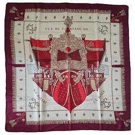 Vintage Hermès Schal « Vue du Carrosse de la Galère La Réale »