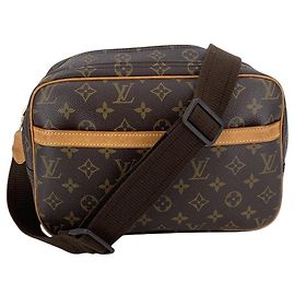 Louis Vuitton Vintage Brown Monogram Canvas Reporter PM Crossbody Shoulder Bag
