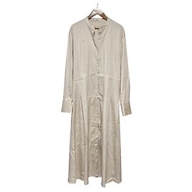 Autre Marque Vestido camisero largo de satén elástico suave DES PRES