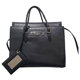 Balenciaga Bolso portfolio City Plate negro
