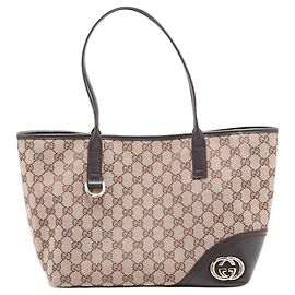 Gucci Brown GG Supreme canvas tote