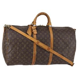 LOUIS VUITTON Monogram Keepall Bandouliere 60 Boston Bag M41412 LV