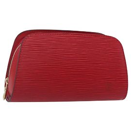 LOUIS VUITTON Epi Dauphine PM Pouch Castilian Red M48447 LV