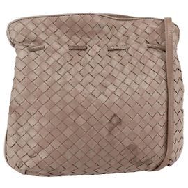 BOTTEGA VENETA INTRECCIATO Shoulder Bag Beige Gold
