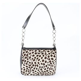 YSL Yves Saint Laurent Schultertasche mit Kette aus Kalbshaar-Leder