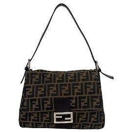 Fendi Mamma Bucket Zucca FF Logo Hardware Schultertasche