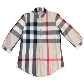Burberry Brit Check Cotton Tunic Shirt